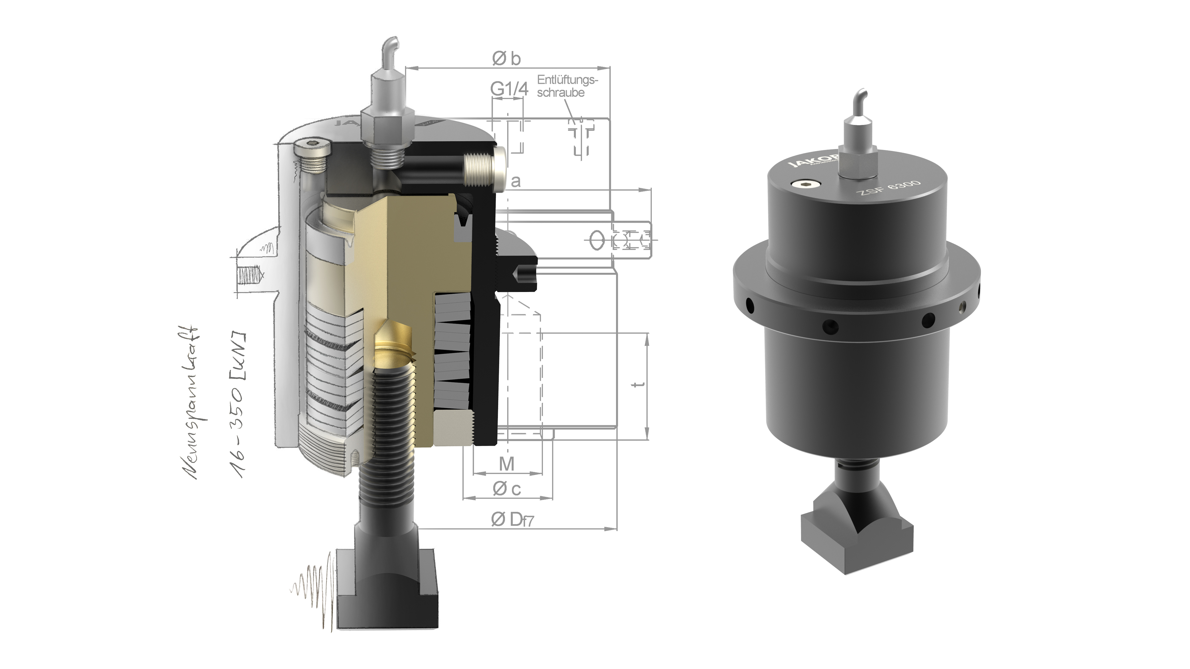 (^∇^) Spring clamping cylinder ZSF, JAKOB Antriebstechnik GmbH